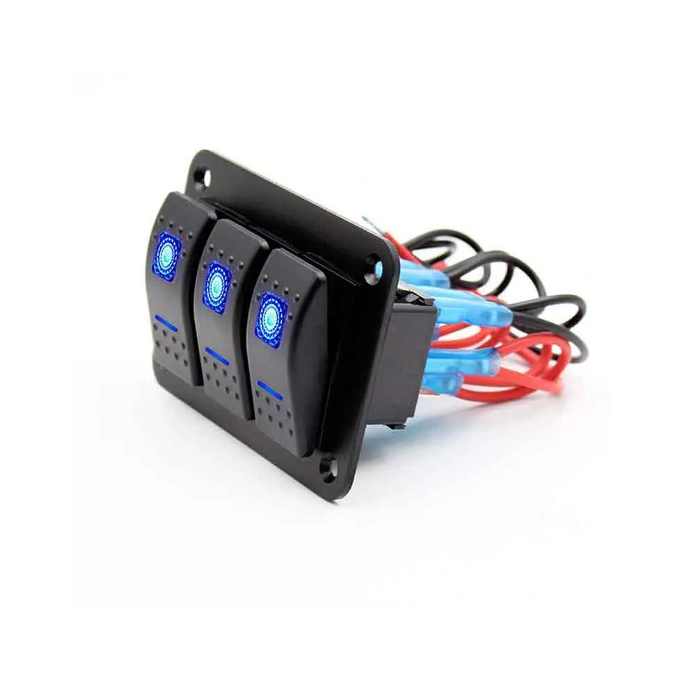 Review &amp; Promotion: Car Control 3-Panel Rocker Switch with Blue LED