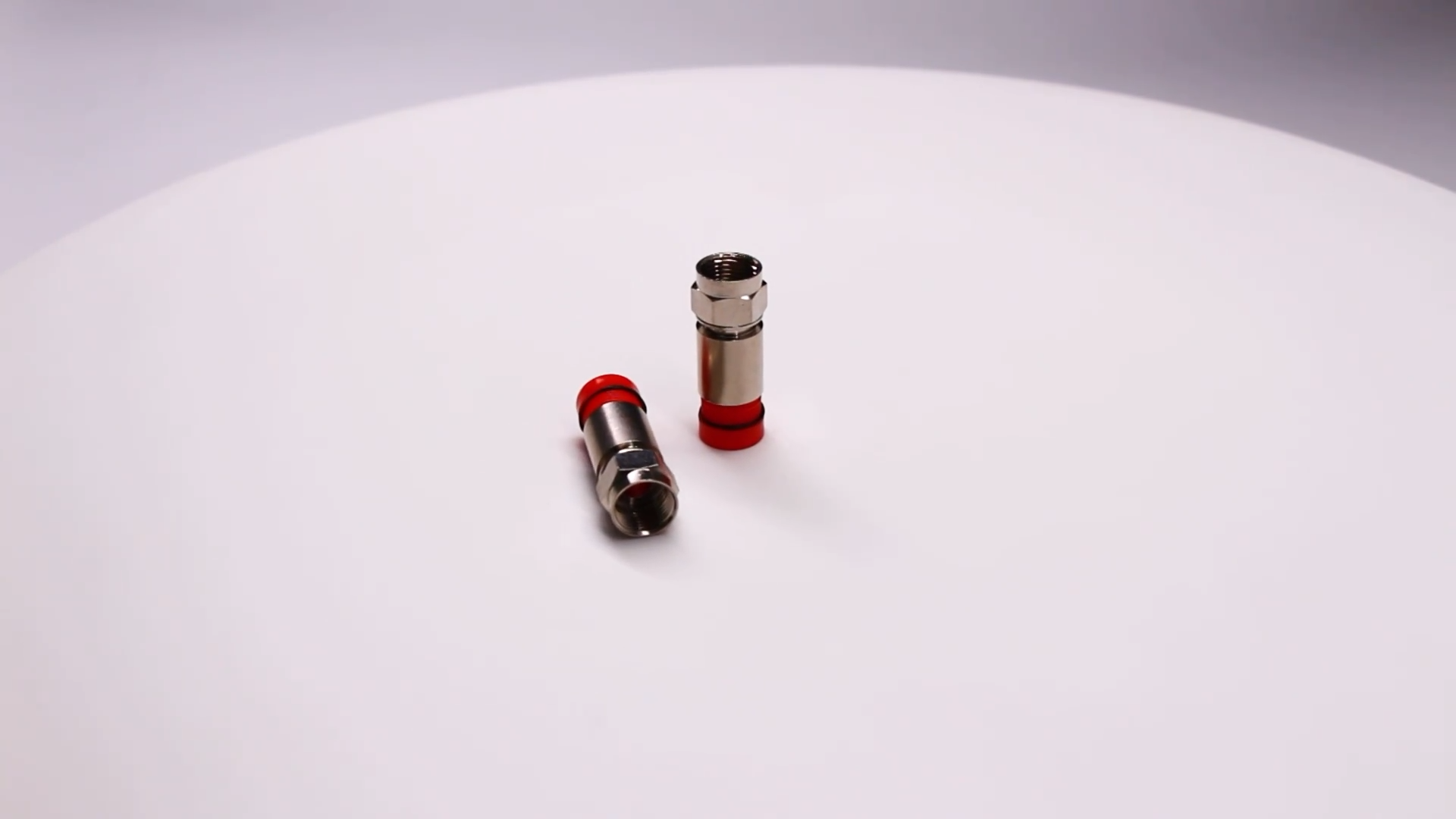 F Connector Video: F Type RG6 Connector Red Male Straight Connector Compression Type