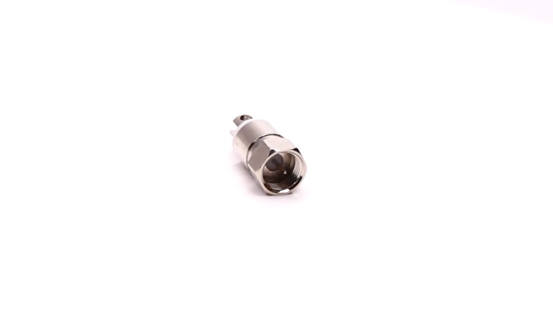 F Connector Video: High-Precision F Type Male RF Connector Nickel-Plated with Straight Locking Wire