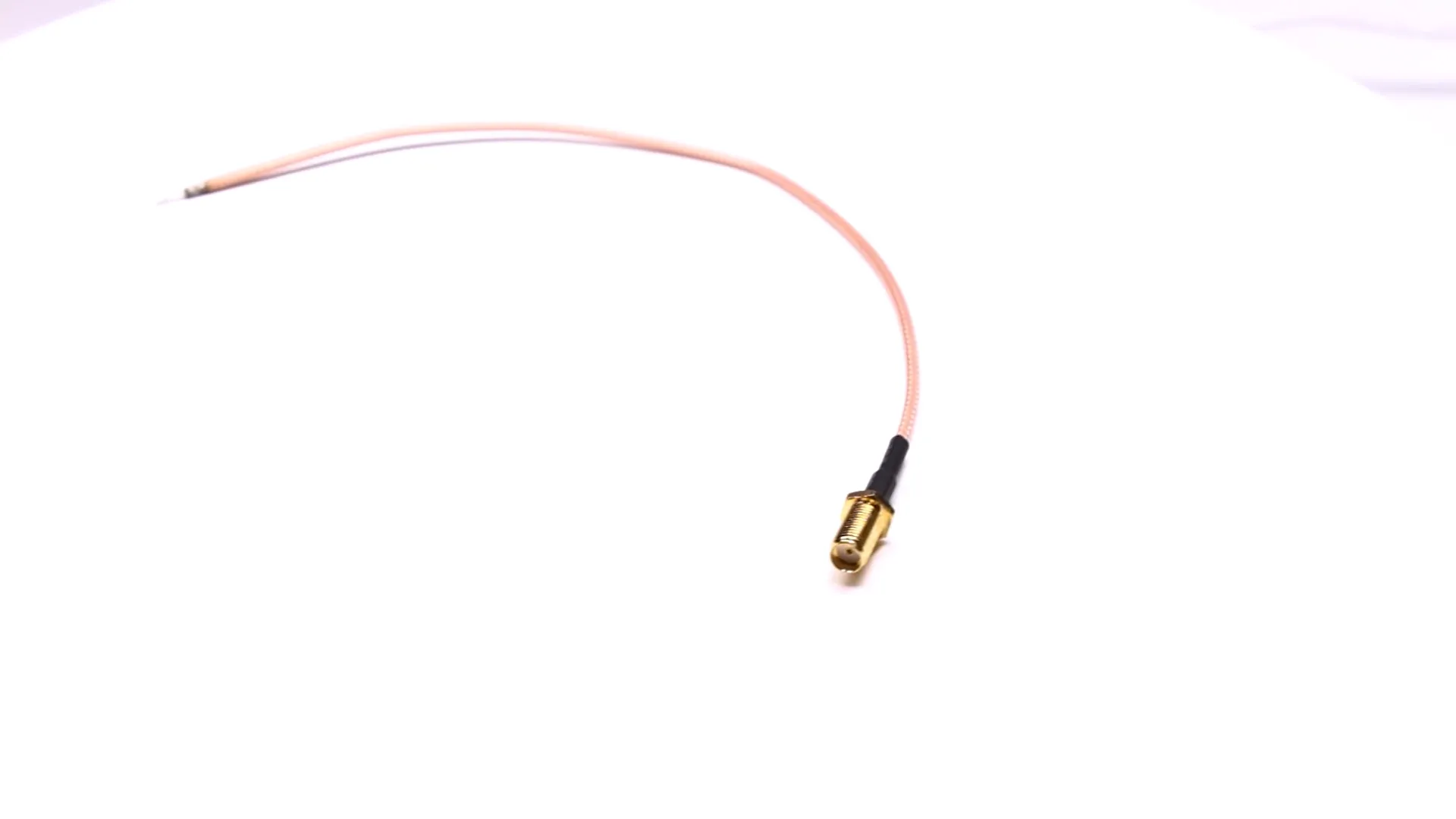 SMA Cable Video - SMA Bulkhead Cable with Brown Coaxial Cable RG316 + TD, 100mm
