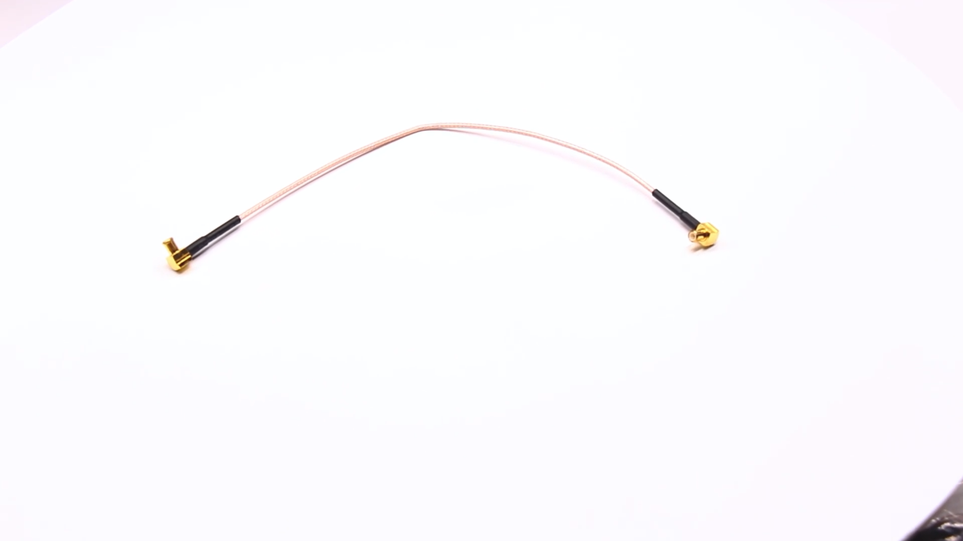 MCX Coaxial Cable Video - MCX Connector Male Angled With 20CM RG178 Coaxial Cable Brown Solder