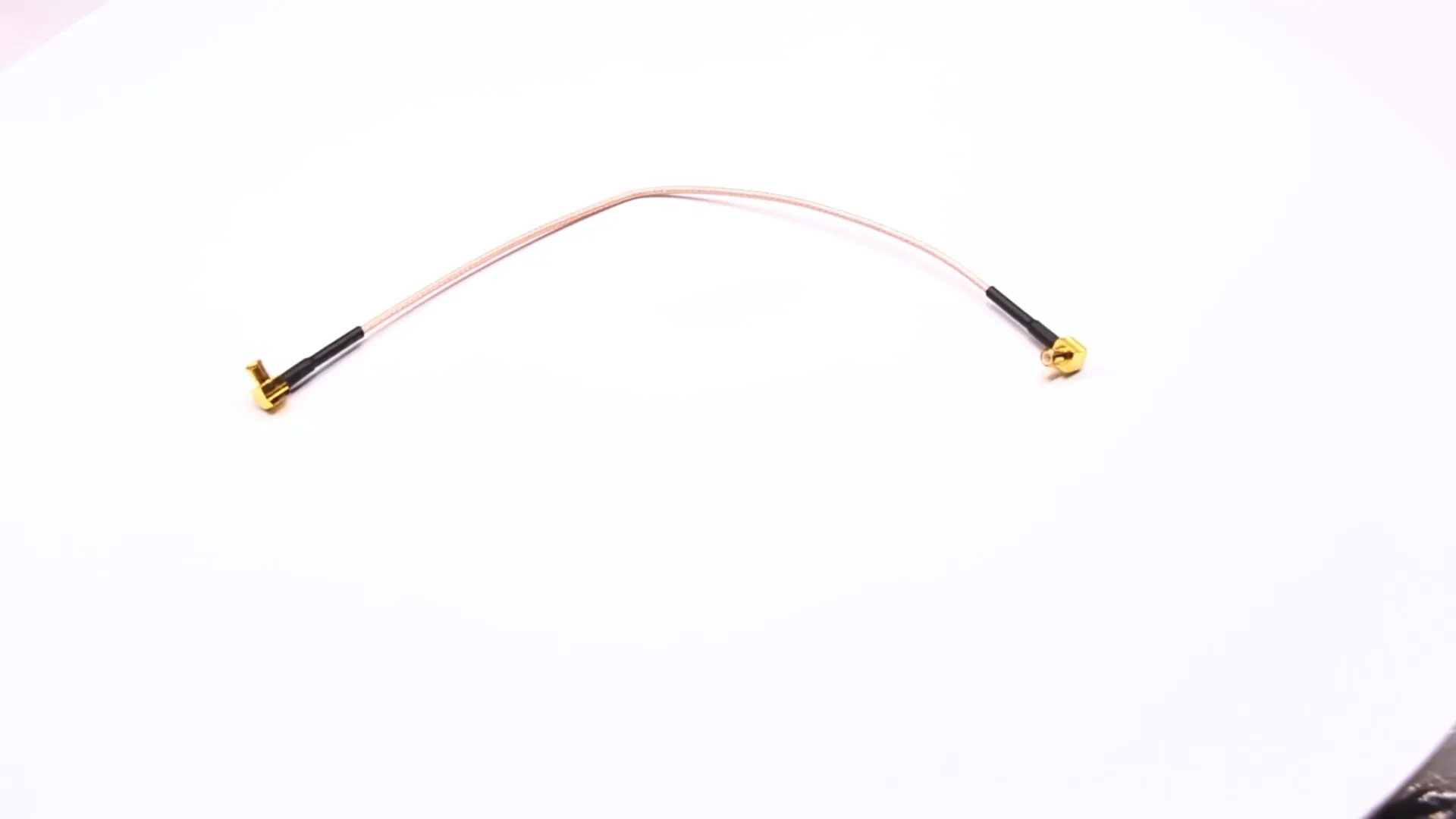 MCX Coaxial Cable Video - MCX Connector Male Angled With 20CM RG178 Coaxial Cable Brown Solder