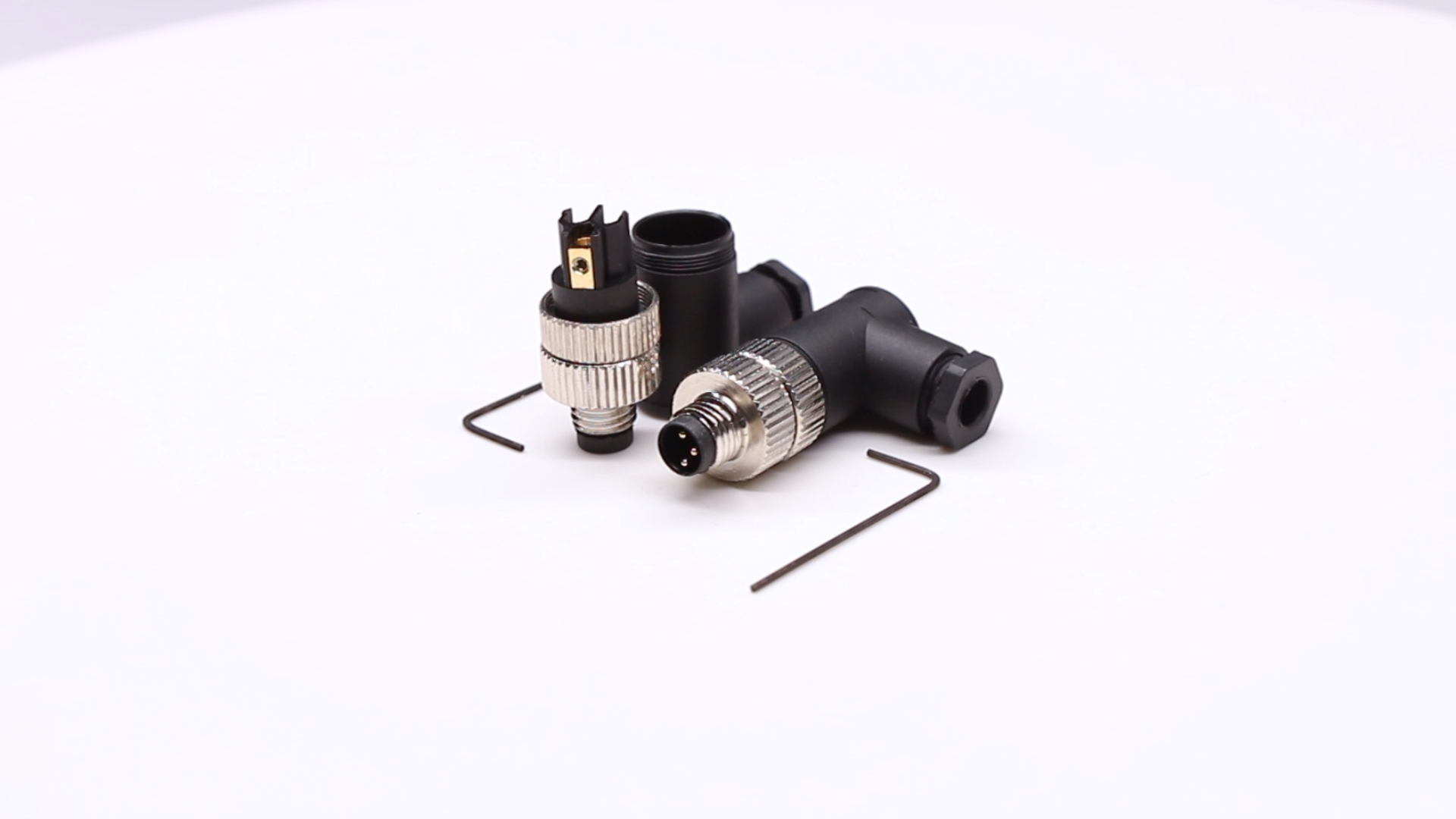 M8 Cable Products Video - M8 Cable Assembly Plug Waterproof IP67 90 Degree Male Plug 3Pins Wireable Unshiled Connector