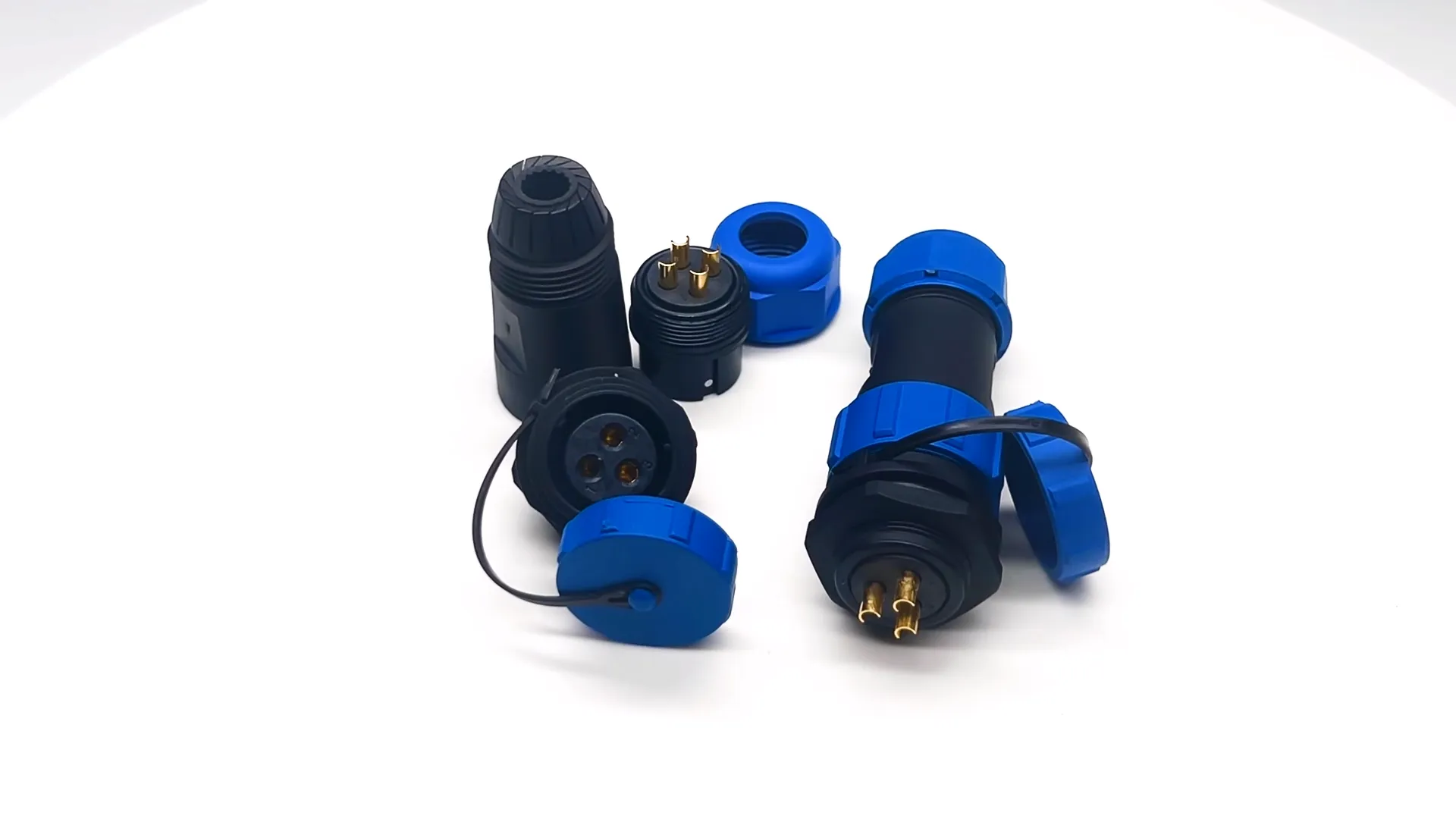 SP13 Connector Video - SP13 3-Pin Waterproof Connector Plug Male and Female Socket Panel Mount Automatic Connector