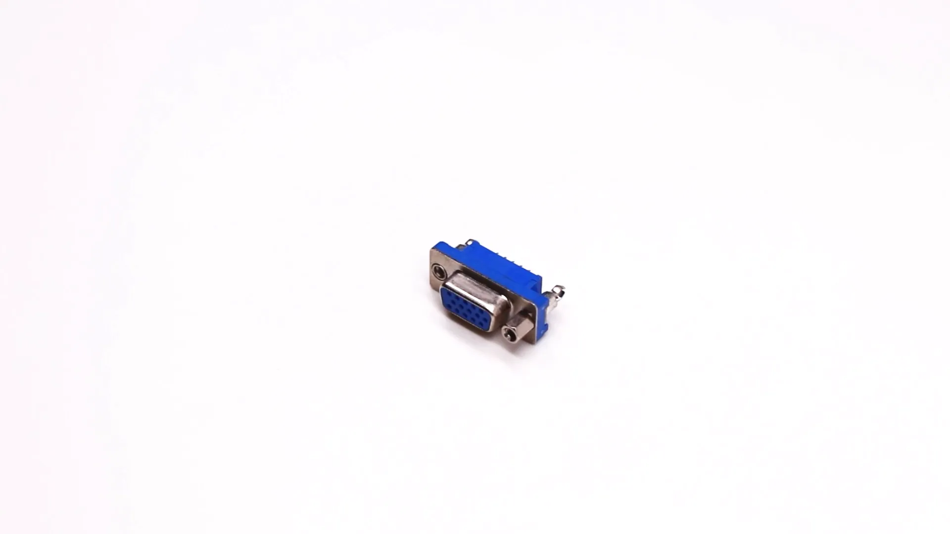 D-sub Female Connector Video: D-SUB VGA 15 Pin Female 180 Degree Though Hole Connector