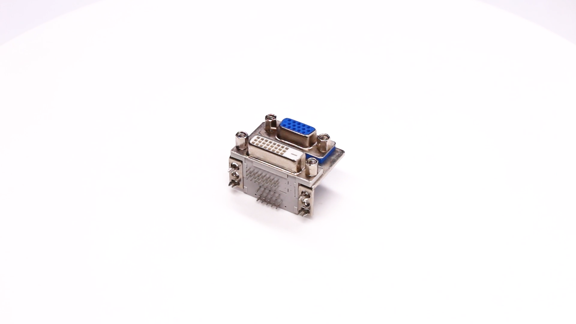 DVI Connector Video: High-Quality Angled DVI-D 24+1 to VGA 15-Pin Female Connector for PCB Mount
