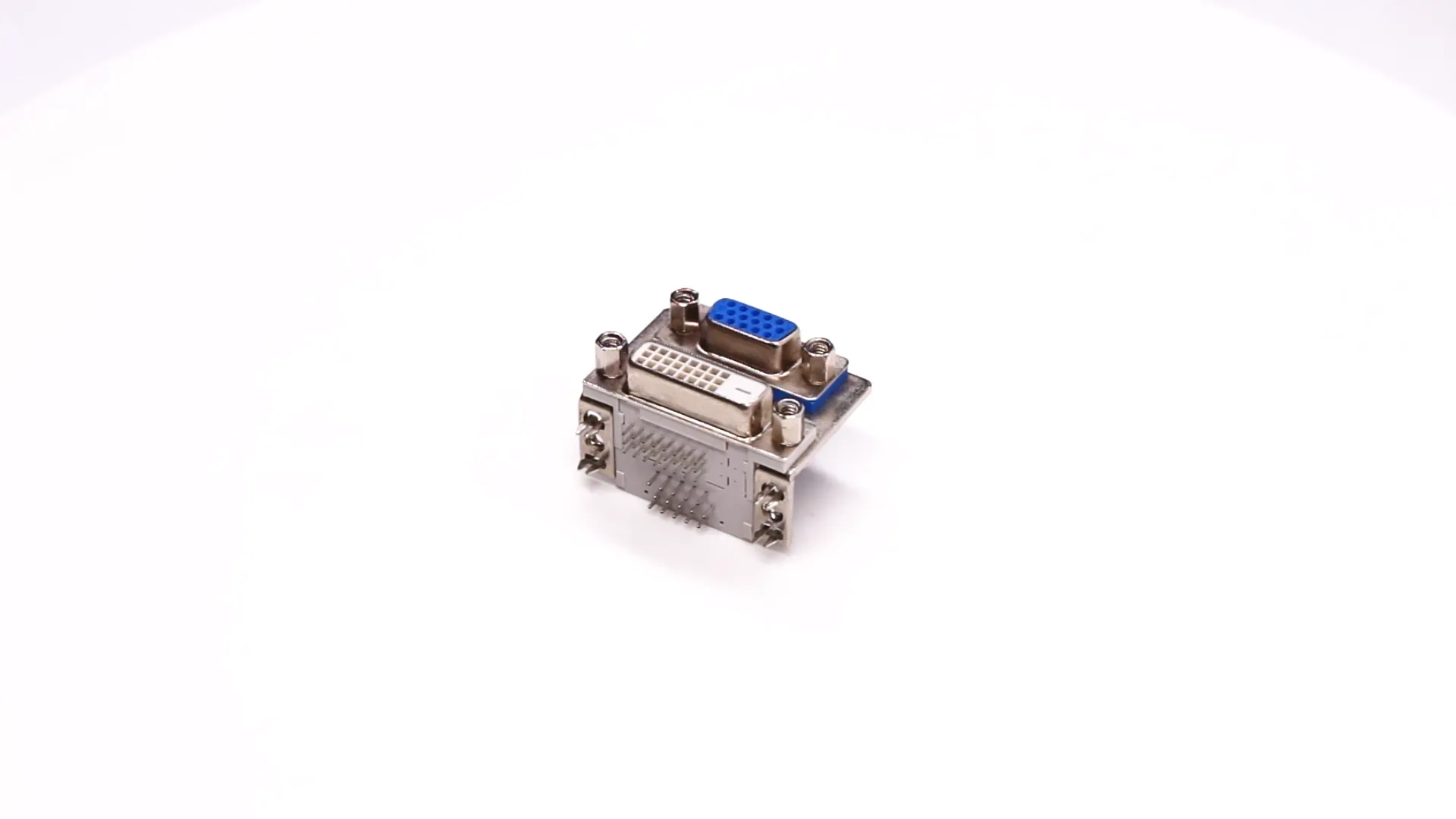 DVI Connector Video: High-Quality Angled DVI-D 24+1 to VGA 15-Pin Female Connector for PCB Mount