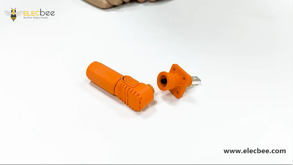 Exibição de instalação laranja de conectores HV à prova d'água