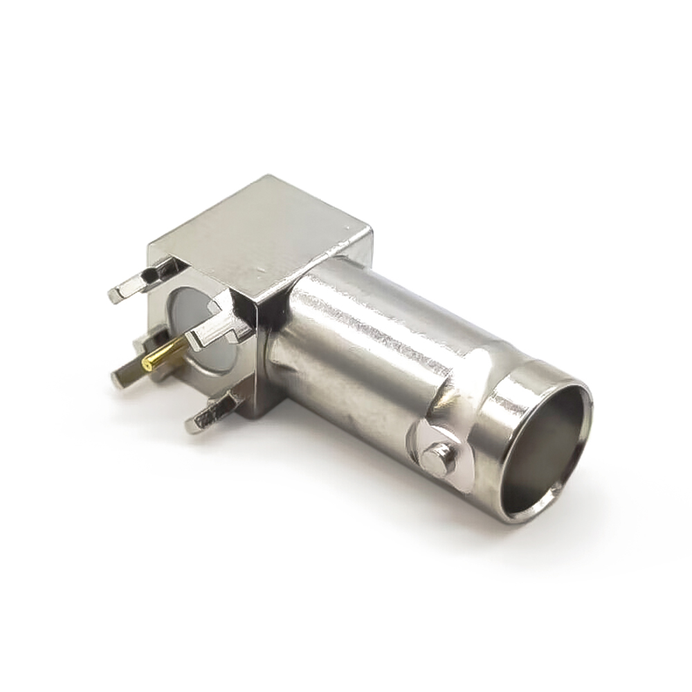 Elecbee Socket BNC Connector for PCB Mount Angled Through Hole
