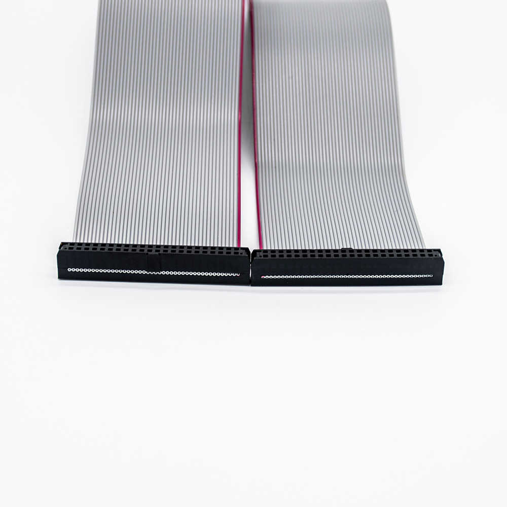 Elecbee 2mm间距,排线,2x22针,44针,44线,IDC扁平带状电缆,长度20CM连接器