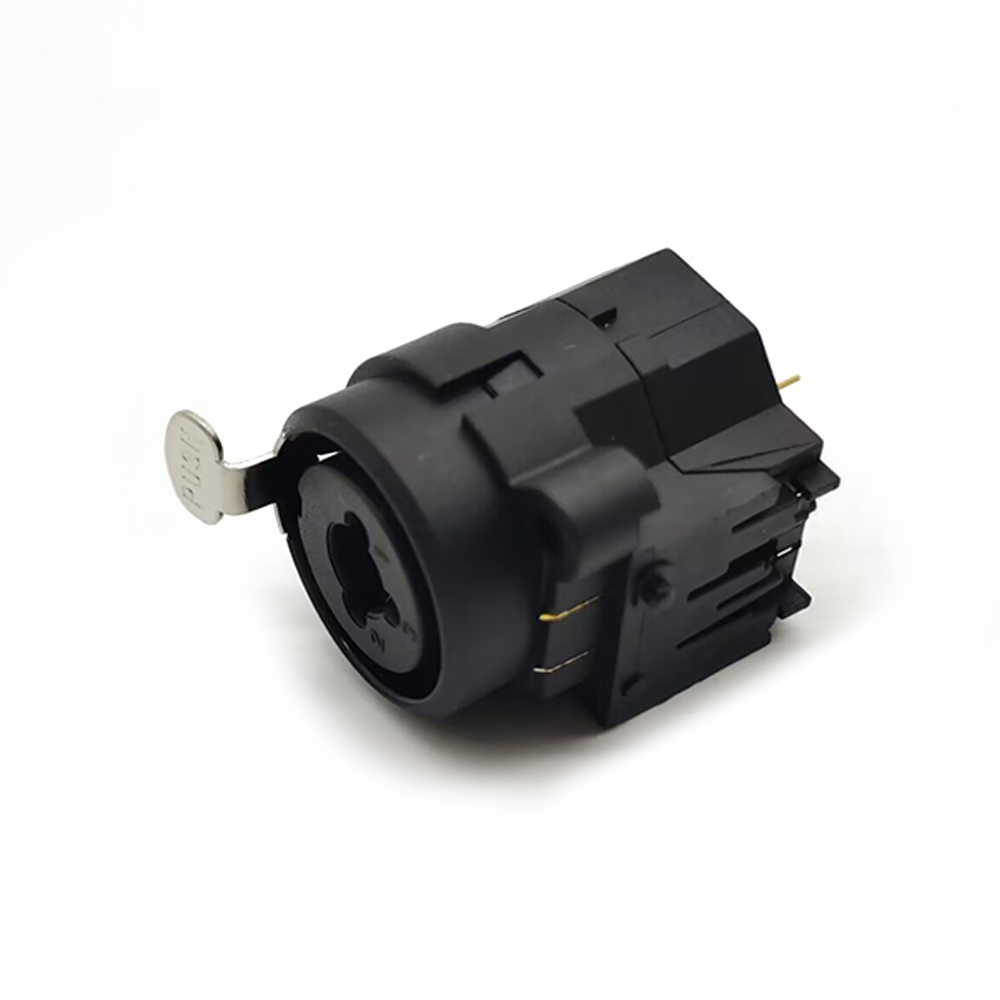 Elecbee 3 pin XLR Female Combo connector Straight Solder Cup with push lock switch