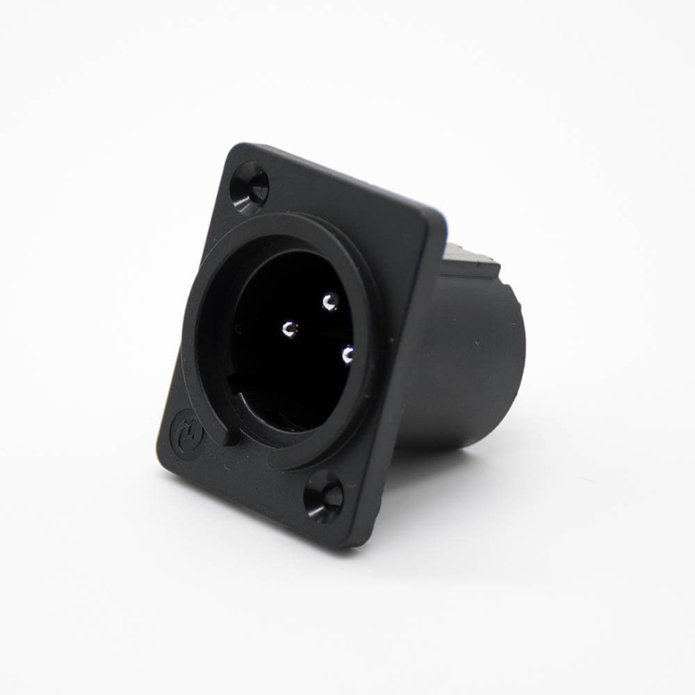 Elecbee XLR Combo Jack 3 Pole Vertical Type XLR Male Audio Mixer Cannon Connector Straight