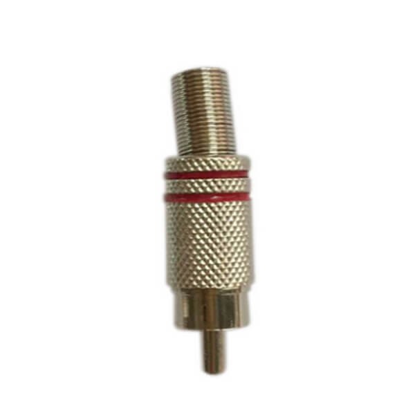 Elecbee RCA Plug Connector Straight Solder for Cable To AUX Gold Plating