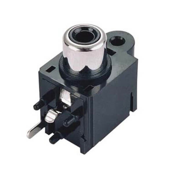 Elecbee Nickel Plated RCA Connector Female 70ohm 90 Degree for PCB Mount