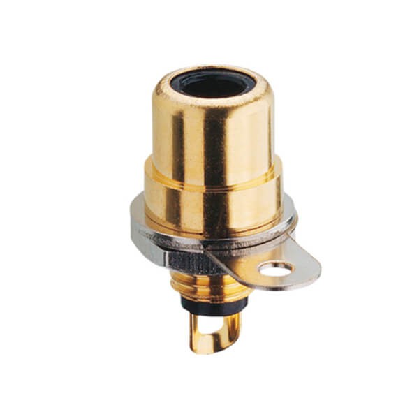 Elecbee Panel Mount RCA Stereo Connector Gold Female Straight for PCB