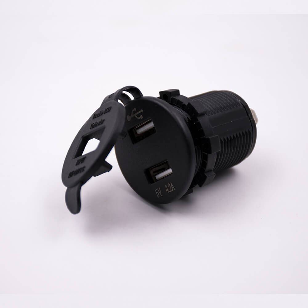 Elecbee Car Charger Two USB Ports Socket 5V 4.2A With Voltage Display