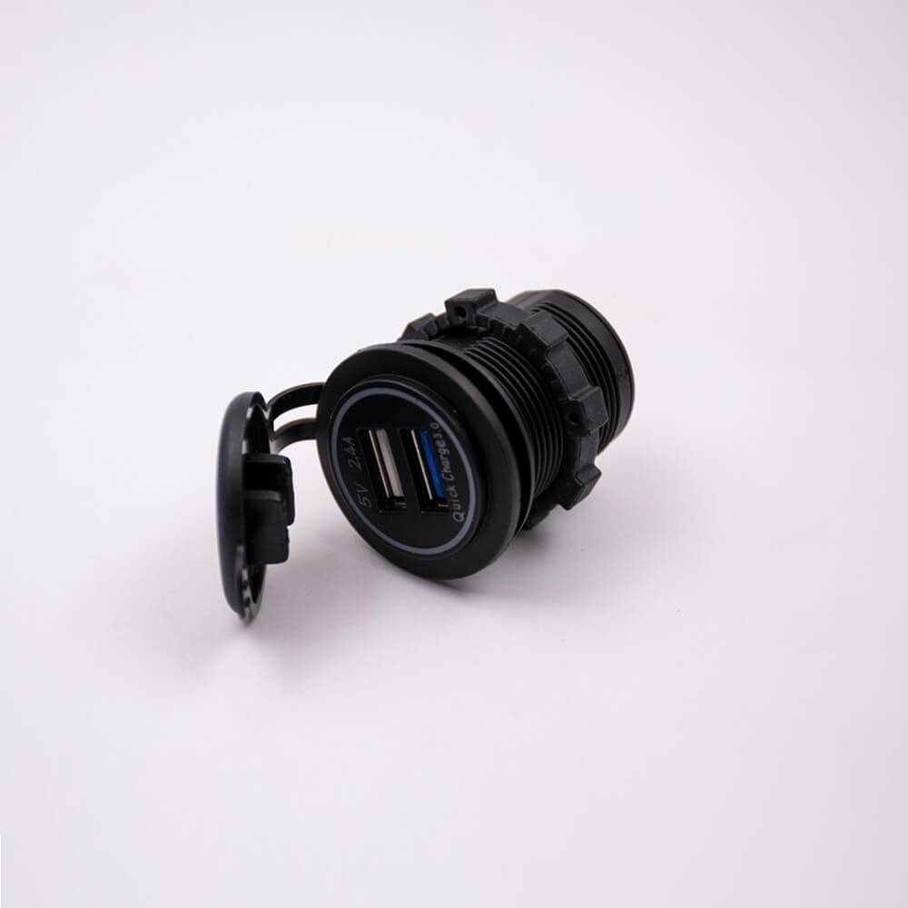 Elecbee USB Car Charger Fast Charge 5V 2.4A Dual Port Socket QC Quick Charge