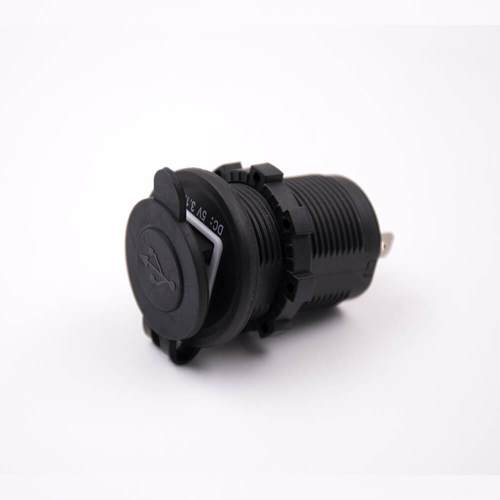 Elecbee USB Dual Port Car Charger 5V 3.1A With Dust Cover Socket