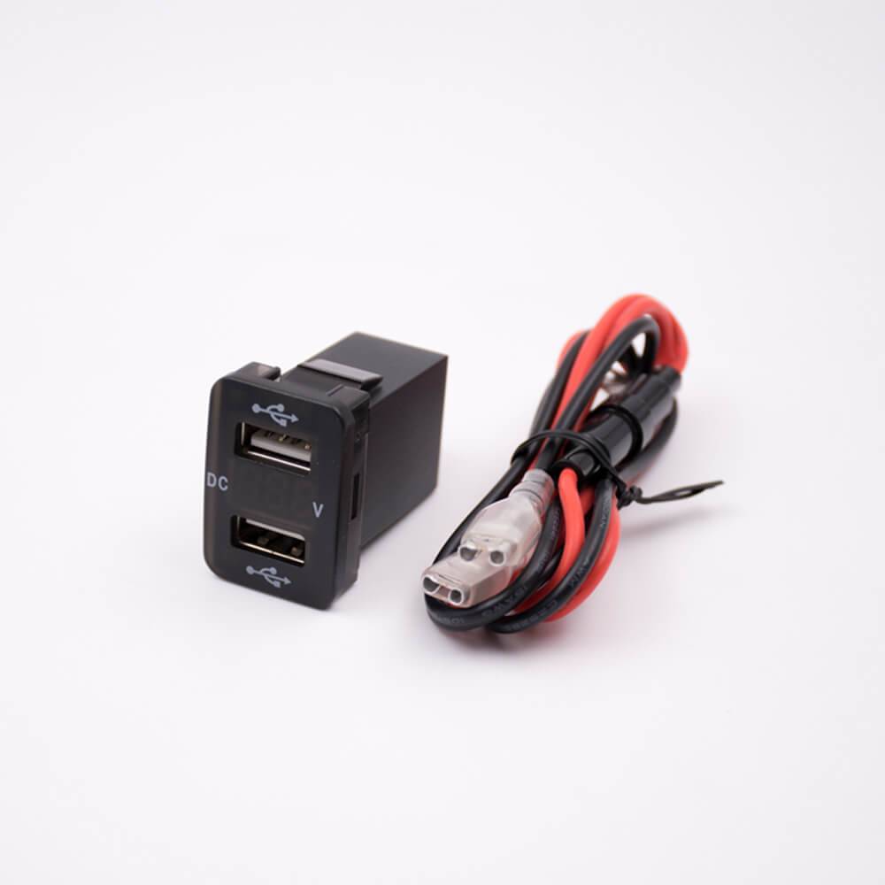 Elecbee USB Power Delivery Car Charger Dual Port Socket With Terminal Wire