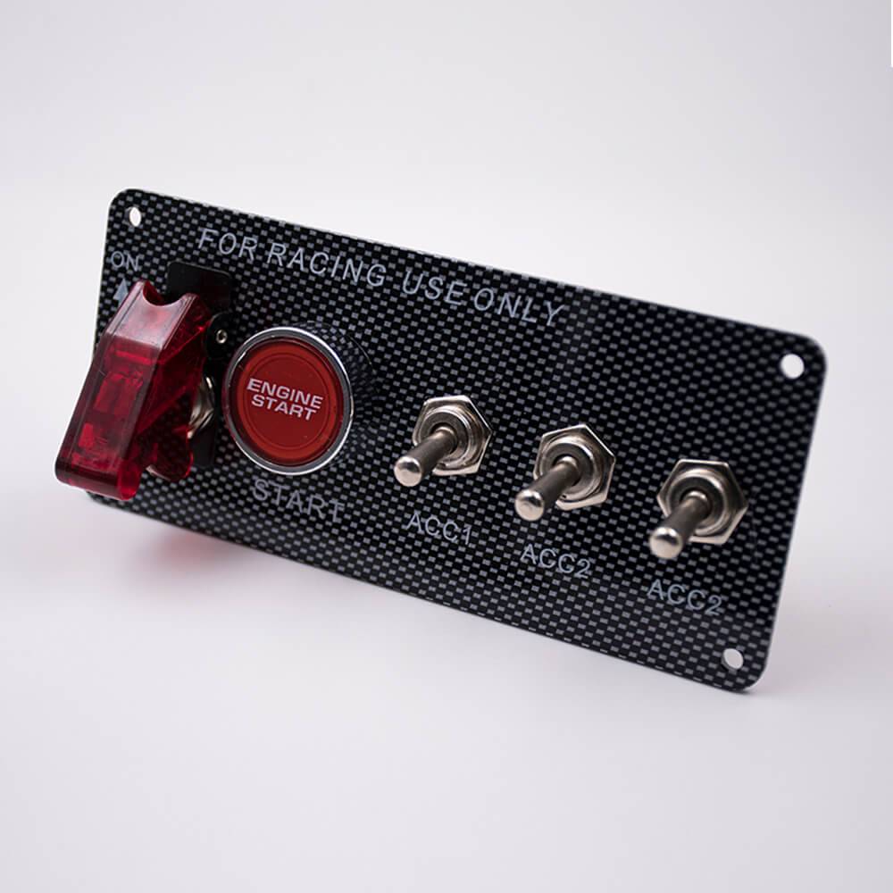 Elecbee Automotive Rocker Switches 5 Positions 12V Engine Start Switche For Racing Use Only