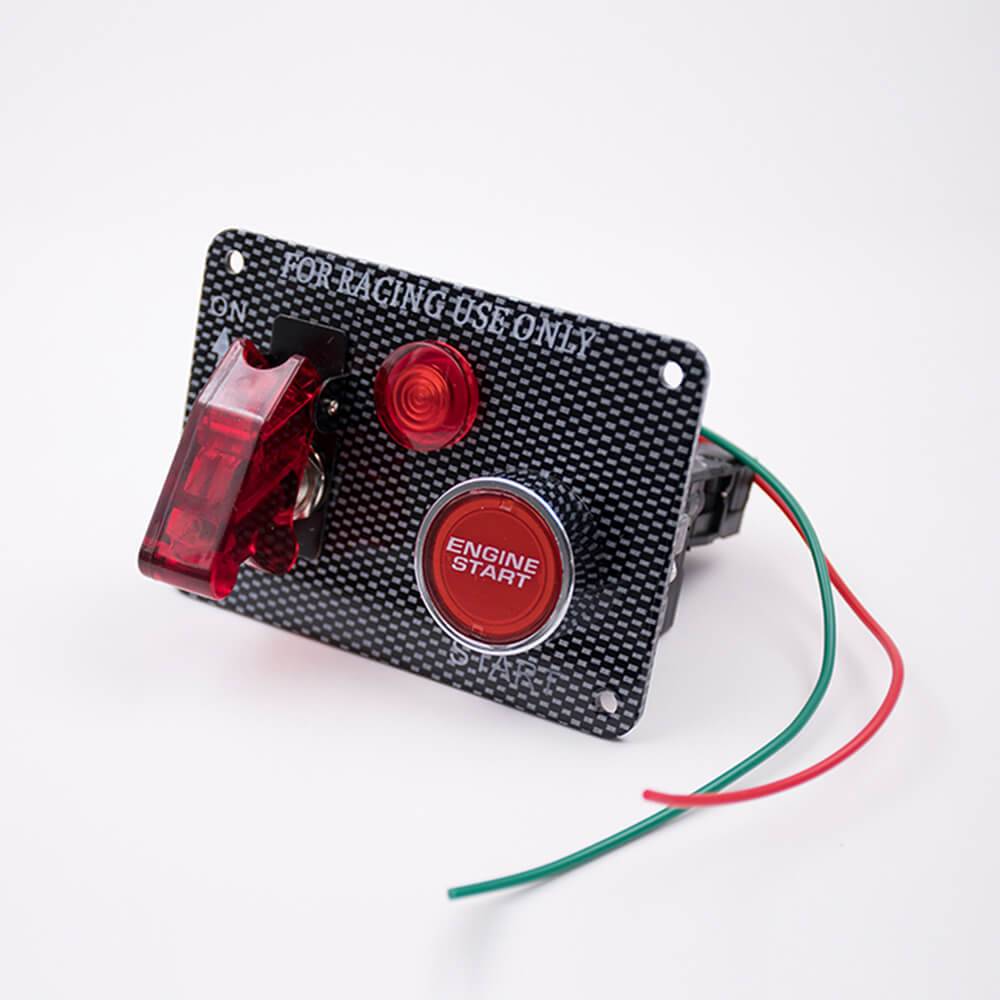Elecbee Racing Car Ignition Switch Panel One-button Start Multi-function Power-off Switch