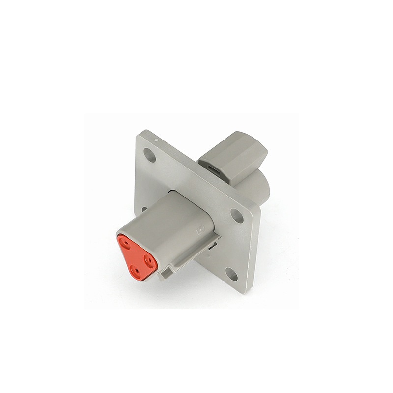 Elecbee 3芯法兰型防水汽车连接器 DT公母对接束线插座端子DT04-3P-L012 电蜂