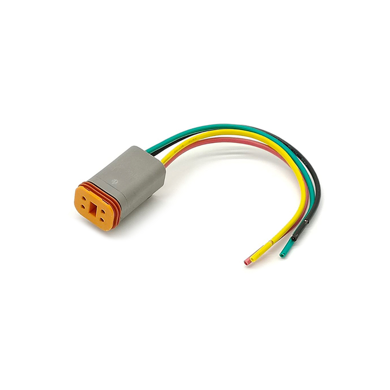 Elecbee 4 Pin Auto Waterproof Connector Female Jack with 1.25mm2 Cable Automotive Sealed Electric 14CM DT06-4S