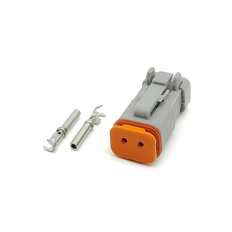 Elecbee 防水连接器2孔连接器母壳接插件2P带端子 DT06-2S电蜂