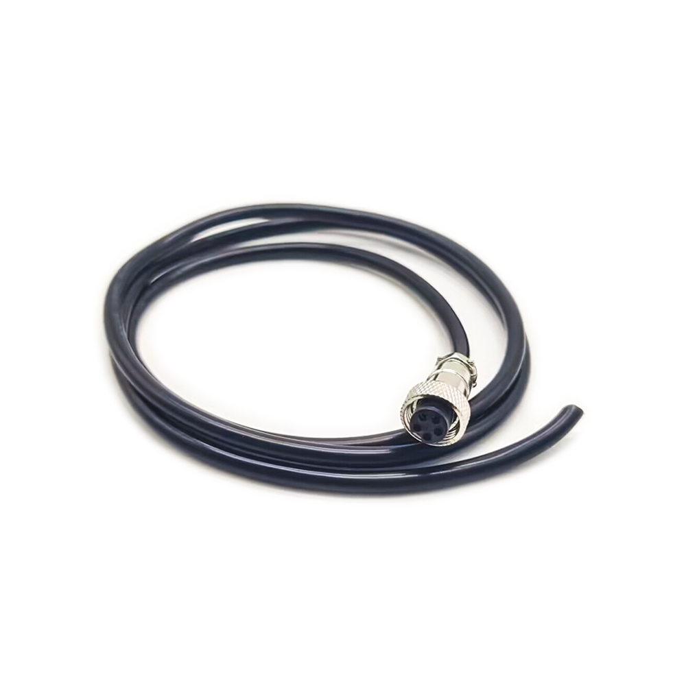 Elecbee 10pcs GX12 Aviation Connector Butt-Joint Type 5pin  straight   Female with  1M Cable