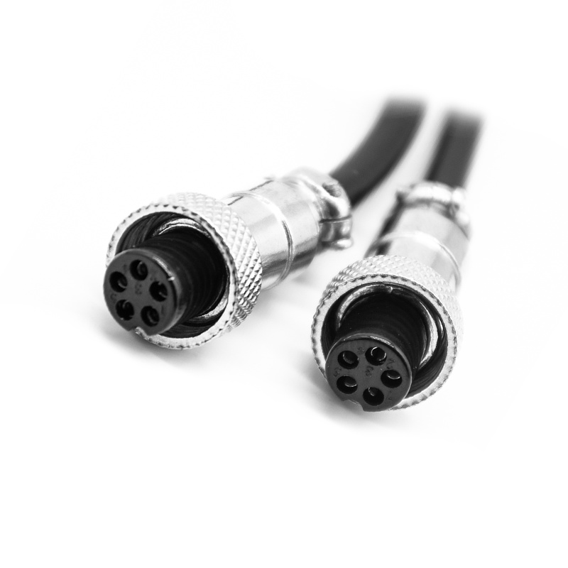 Elecbee GX12 Aviation Connector  5pin  straight   Female  to straight  Female  with  1M Cable