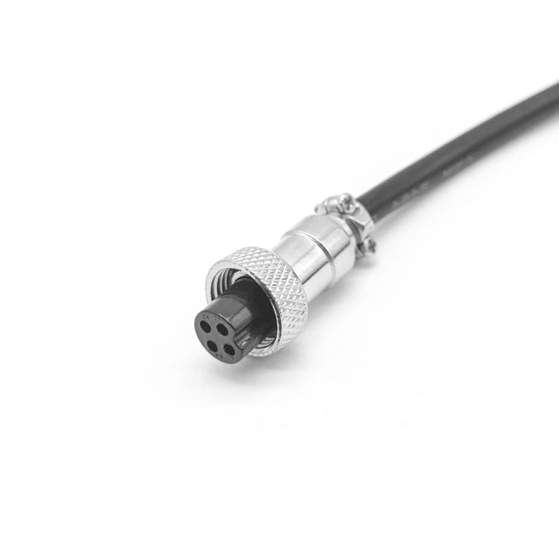 Elecbee GX12 Aviation Connector Butt-Joint Type 4pin  straight   Female with  1M Cable