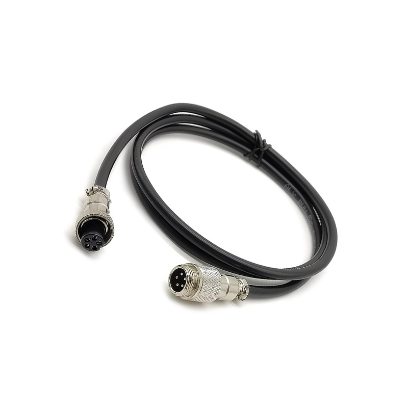 Elecbee GX12 Aviation Connector  5pin  straight   Male  to straight  Female  with  1M Cable