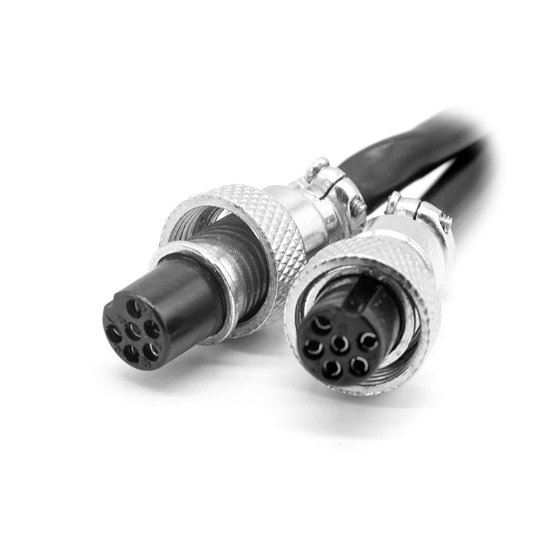 Elecbee GX12 Aviation Connector  6pin  straight   Female  to straight  Female  with  1M Cable
