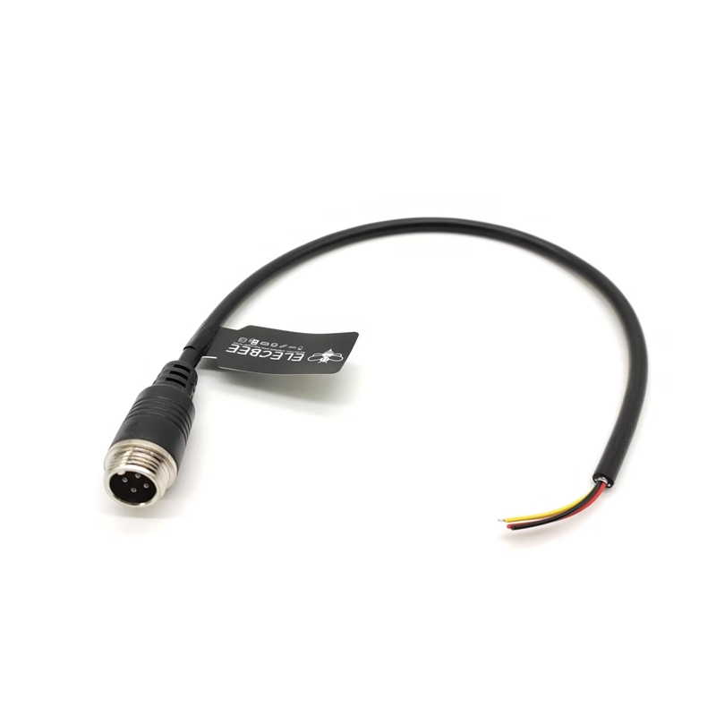 Elecbee GX12 Aviation Connector Butt-Joint Type 4pin  straight   Male with  30CM Cable