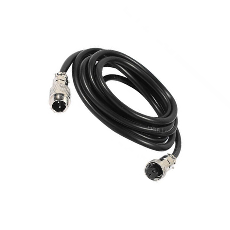 Elecbee GX12 Aviation Connector  2pin  straight   Male  to Straight  Female Butt-Joint Type with  1M Cable