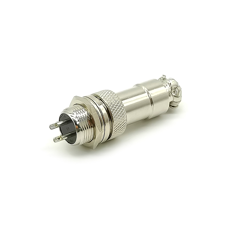 Elecbee GX12 Aviation  connector  Male and Female (one Pair) 2pin StraightPanel mount Solder Type  connector