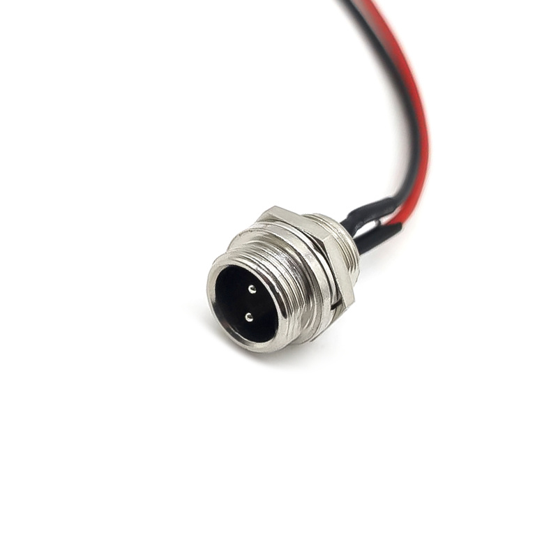 Elecbee GX12 Aviation Connector Panel mount 4pin  straight   Male with  20CM Cable