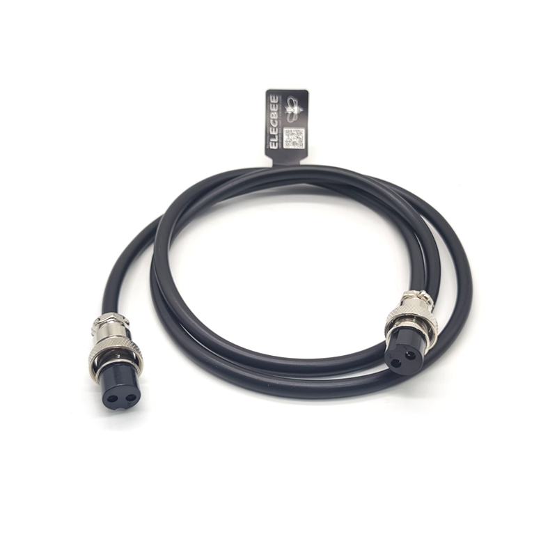 Elecbee GX16 Aviation Connector  2pin  straight   Female  to straight  Female  with  1M Cable