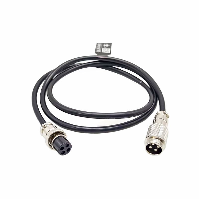 Elecbee GX16 Aviation Connector  4pin  straight   Male  to straight  Female  with  1M Cable