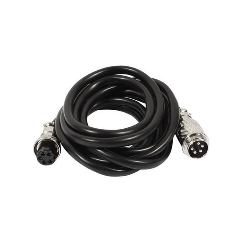 Elecbee GX16 Aviation Connector  5pin  straight   Male  to straight  Female  with  1M Cable