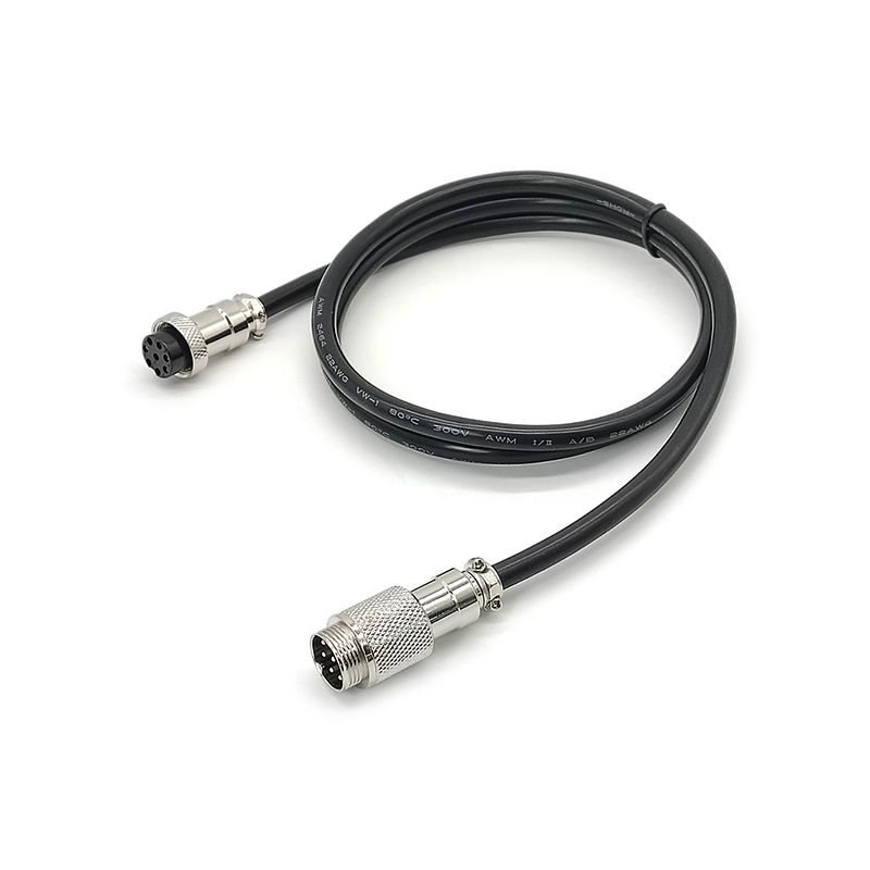 Elecbee GX16 Aviation Connector  8pin  straight   Male  to straight  Female  with  1M Cable