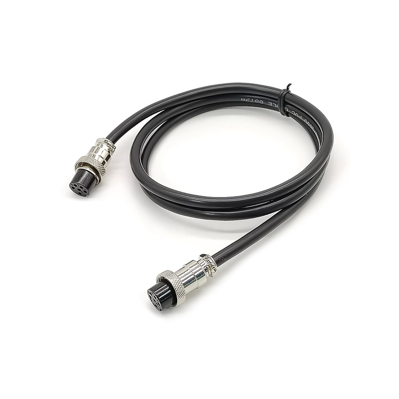 Elecbee GX16 Aviation Connector  6pin  straight   Female  to straight  Female  with  1M Cable
