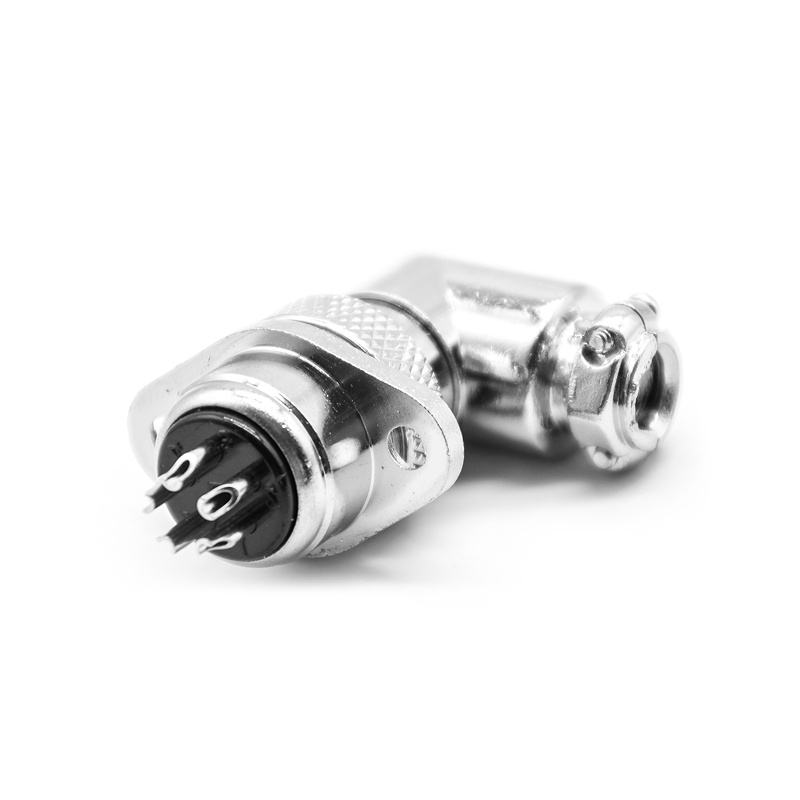 Elecbee Reverse GX16 Aviation connector  Male and Female (one Pair) 5pin StraightPanel mount Solder Type  connector