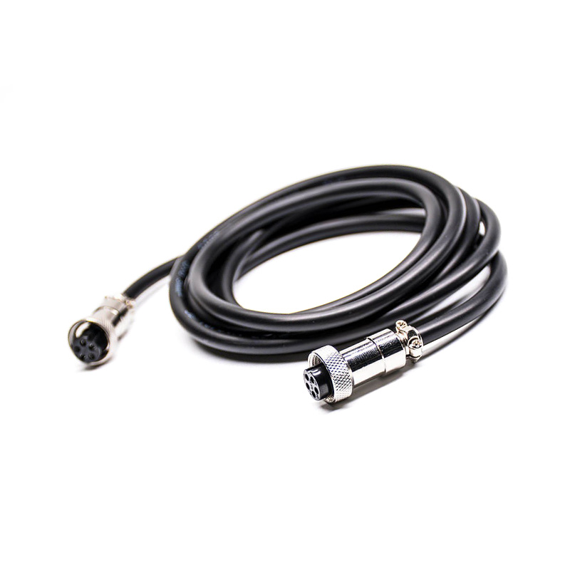 Elecbee GX16 Aviation Connector  5pin  straight   Female  to straight  Female  with  0 Cable