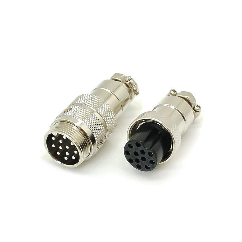 Elecbee GX20 Aviation  connector  Male and Female (one Pair) 12pin StraightButt-Joint Type Solder Type  connector