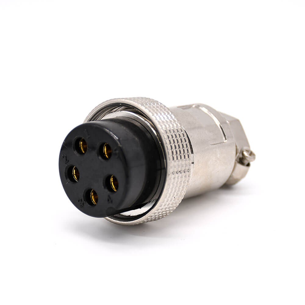 Elecbee GX35 Aviation  connector  female 5pin Straightcable line Solder Type  connector