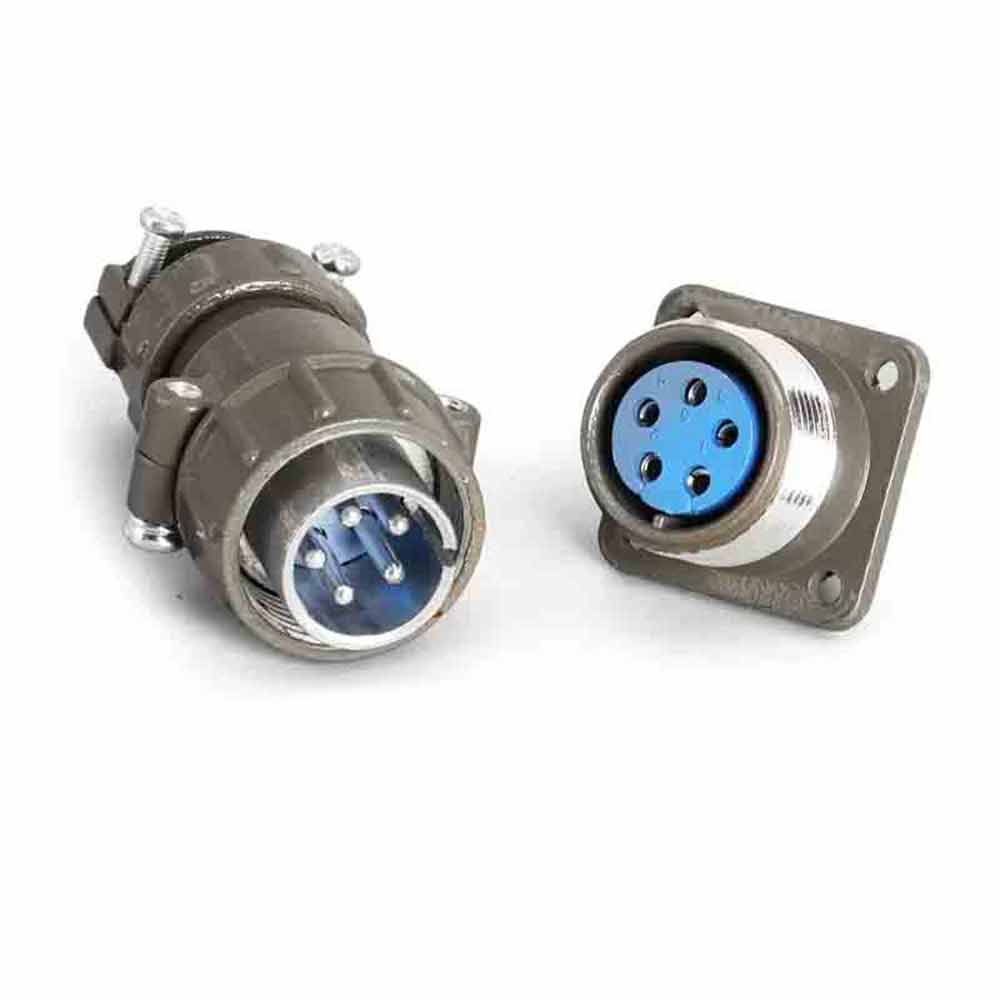 Elecbee P20 5-Core Male Plug and Female Socket Reverse Set P20J9Q Pin + P20K9A Hole Aviation Connector