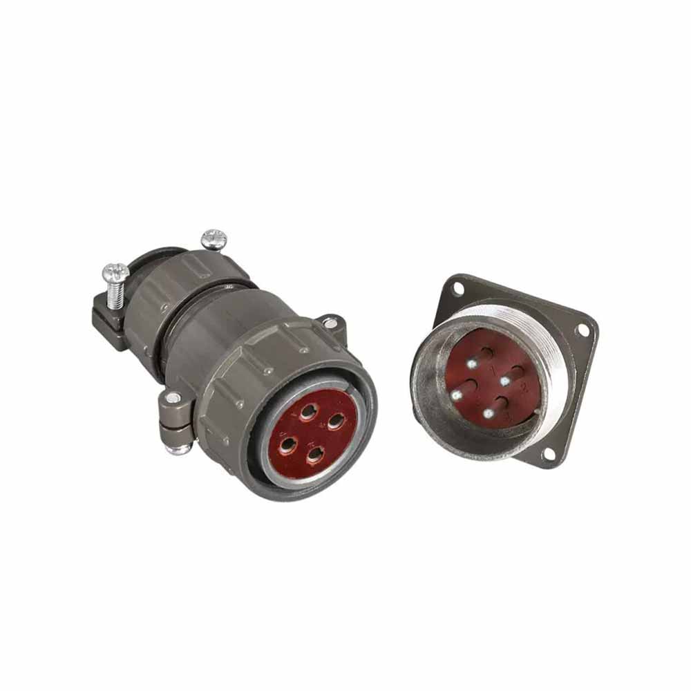 Elecbee P32 4 Pin Female Plug and Male Socket Straight Set P32K1Q Socket + P32J1A Pin