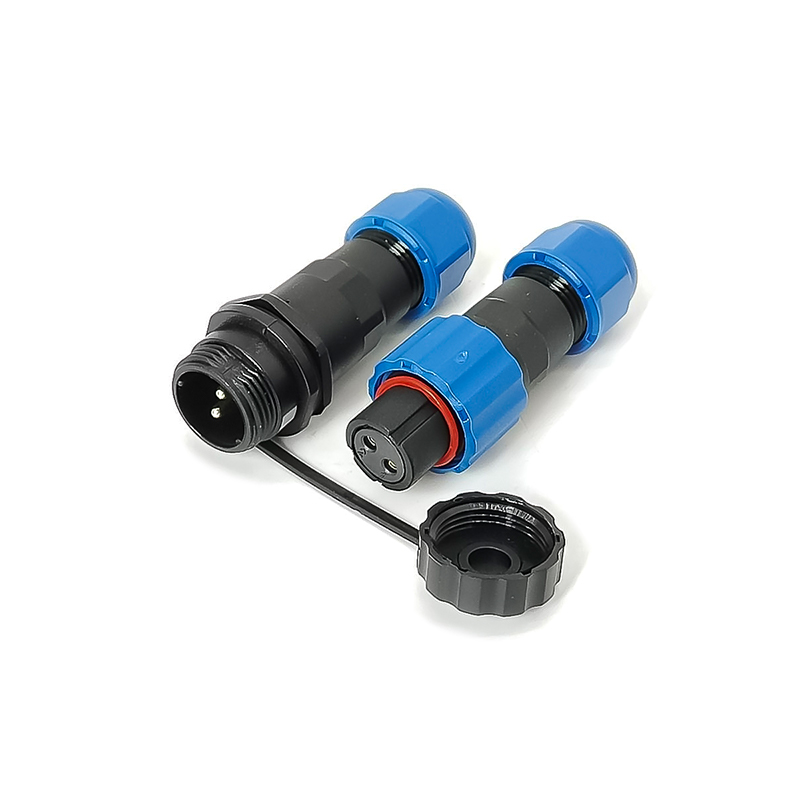 Elecbee SP13 Series Waterproof Aviation connector 2 Pin Straight Solder Type Female Plug and Male In-line cable Socket one pair