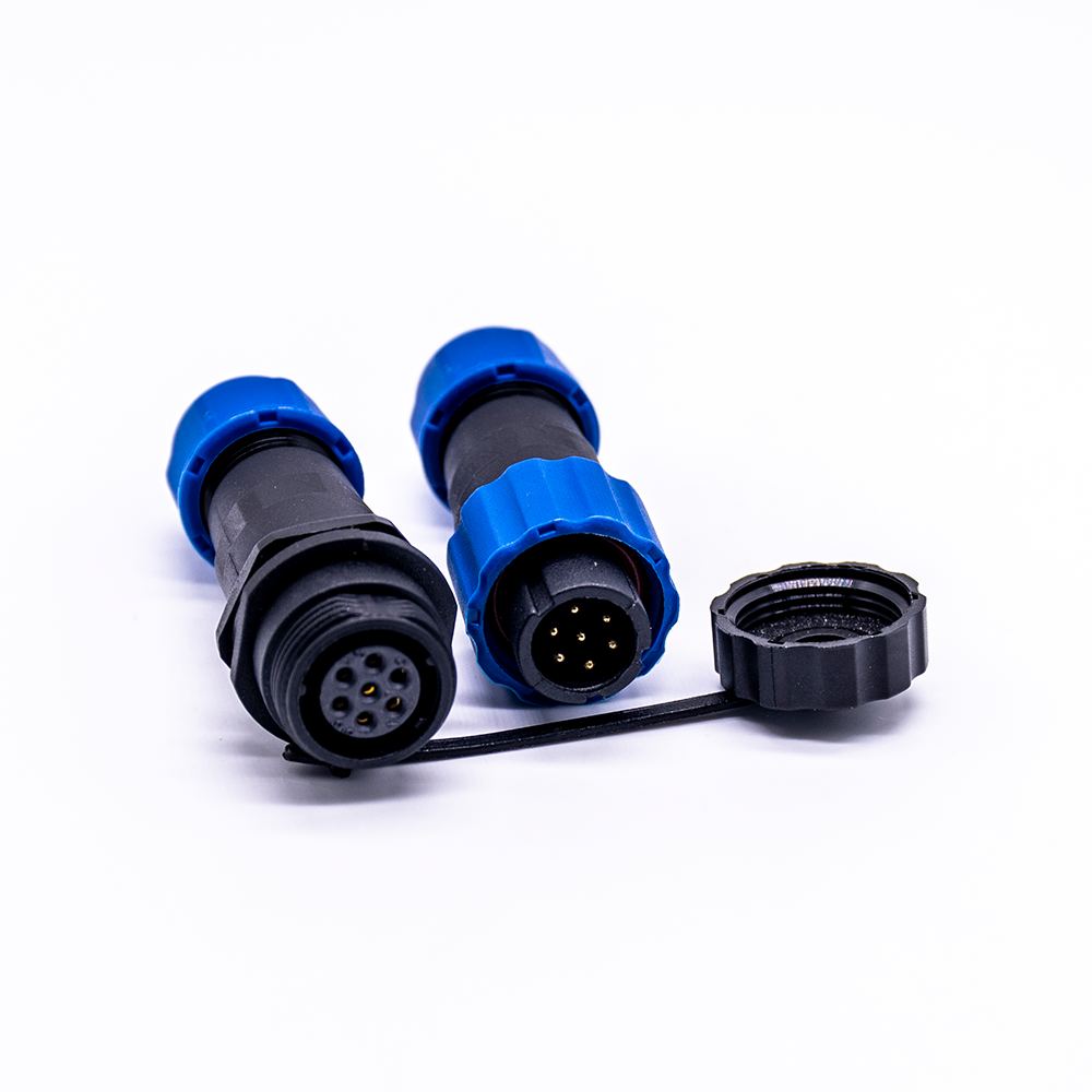 Elecbee SP13 Series Waterproof Aviation connector 7 pin Straight Solder Type Male Plug and Female In-line cable Socket one pair